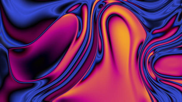 close-up van abstract kleurrijke vloeibare achtergrond. zeer getextureerd. details van hoge kwaliteit. - kleurenfoto stockfoto's en -beelden