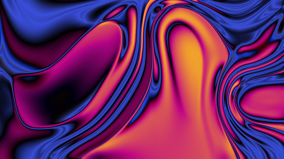 Closeup of Abstract Colorful fluid background. Highly-textured. High quality details.