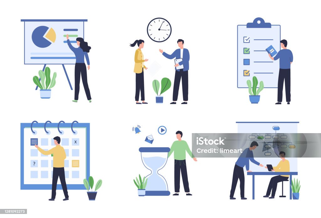 Collection Of Office Work Concepts Task Scheduling And Performance ...
