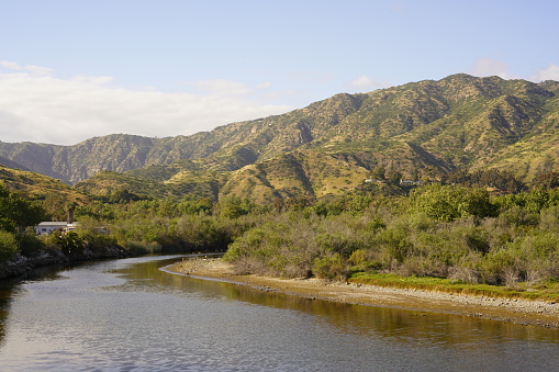 River and mountains at Malibu