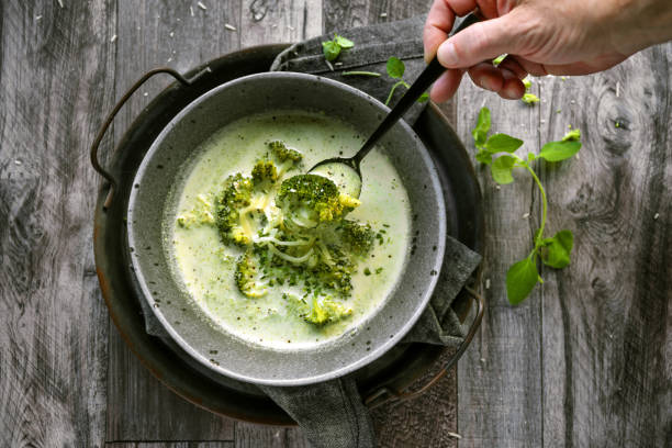 istock Diverse Keto Dishes, lemon broccoli soup 1281093839