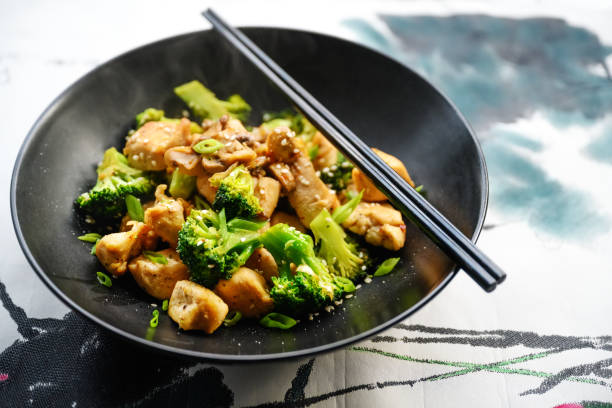 istock Diverse Keto Dishes, Chicken and broccoli stir-fry 1281094029