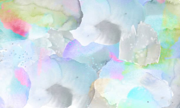 istock Abstract background of watercolor stains and splashes. 1281094855