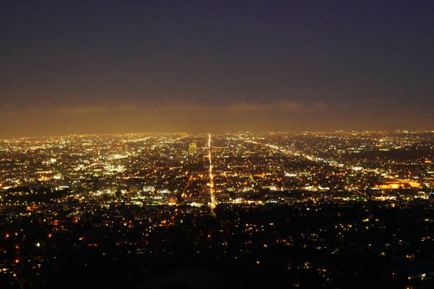 istock Night illuminated scenery in Los Angeles 1281099829