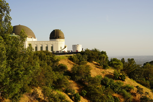 Historic Griffith Observatory in the Hollywood Hills of Los Angeles, California.