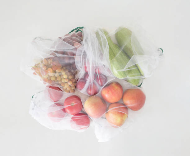 istock Fruits and vegetables in reusable net bags 1281102401