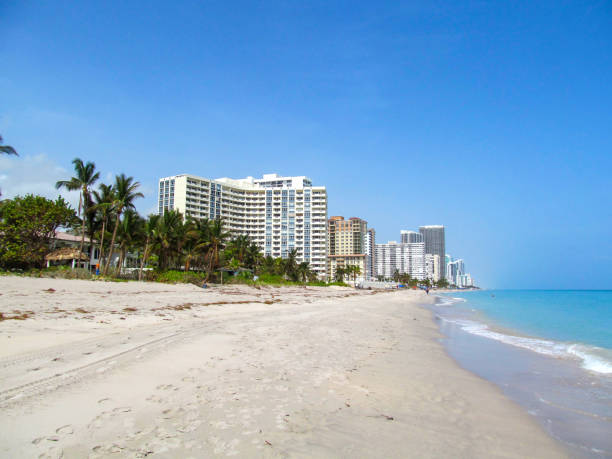 istock Coast of Miami Beach, Florida, USA. 1281108449