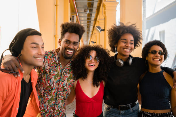 istock Afro friends having in the city. 1281108636
