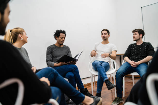 istock Multiethnic creative people having a brainstorming meeting. 1281108643