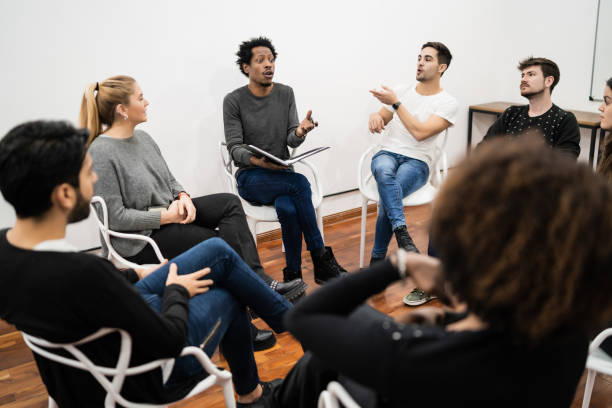 istock Multiethnic creative people having a brainstorming meeting. 1281108648