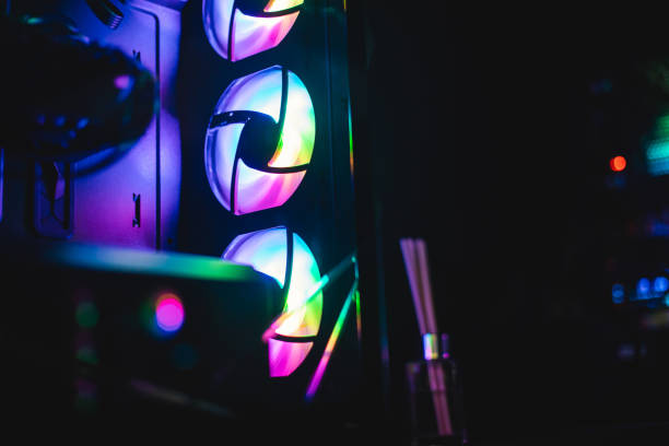istock View of Gaming PC with rgb led lights, powerful high end personal computer, assembled with hardware components, at home or in cybersport arena 1281109588