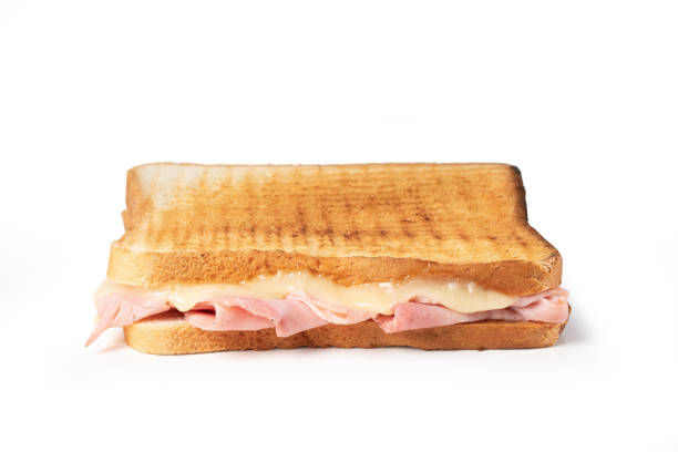 toast ham and cheese sandwich toast ham and cheese sandwich isolated on white background ham and cheese sandwich stock pictures, royalty-free photos & images