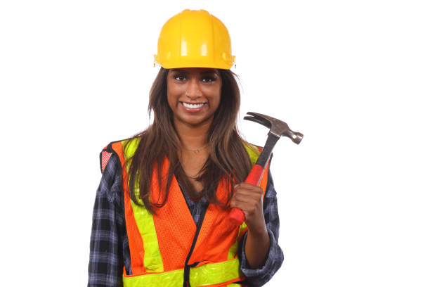 African American woman on white background.  Shot in Moreno Valley, California in October of 2020.