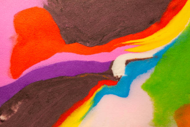 Psychedelic marble plasticine op-art twirling twisting spinning pattern multi-coloured texture background