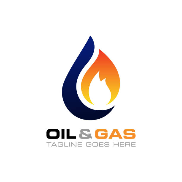 ilustrações, clipart, desenhos animados e ícones de modelo de design de ilustração de estoque de vetores de petróleo e gás. - fire backgrounds oil industry bonfire