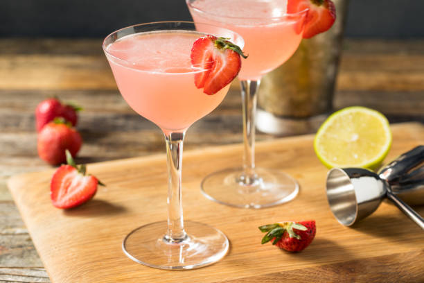 istock Refreshing Boozy Strawberry Daiquiri 1281128372