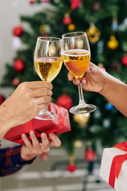 istock Toasting at Christmas party 1281133396