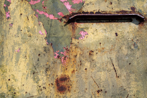 istock Old rusty aged green grunge metal surface texture background 1281135663