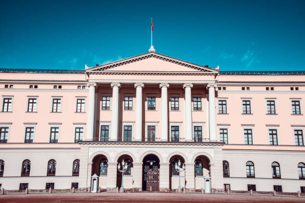 istock Front View Of Oslo Royal Palace 1281135804