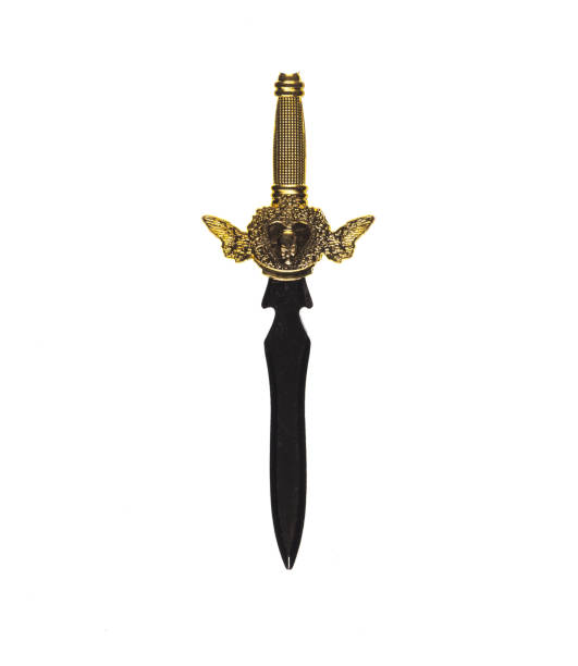 istock ancient golden sword isolated on white background 1281135987