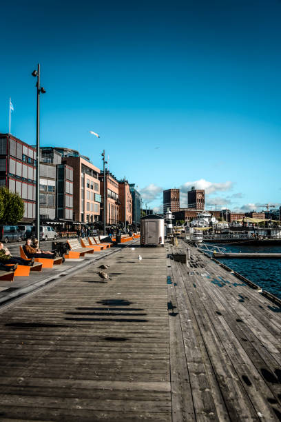 istock Pier At Aker Brygge Harbour In Oslo, Norway 1281135990