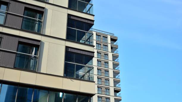 istock Architectural details of modern apartment building. 1281136065