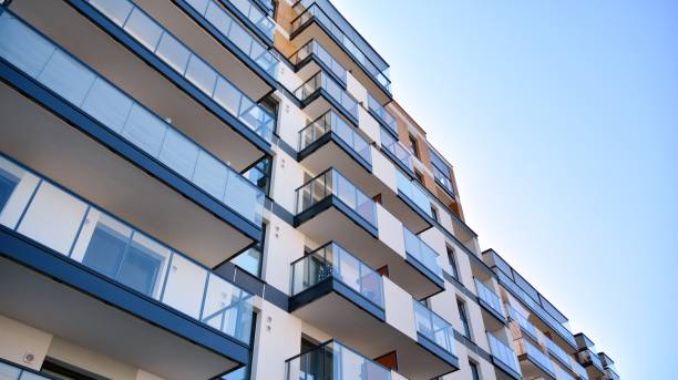 istock Architectural details of modern apartment building. 1281136166