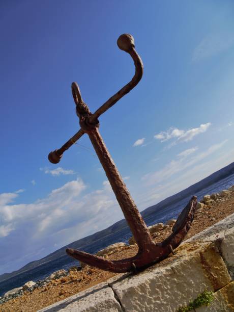 istock Anchor on a quay wall in Croatia 1281137088