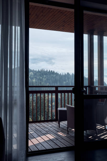 istock View from the room to the Carpathian Mountains. 1281140647