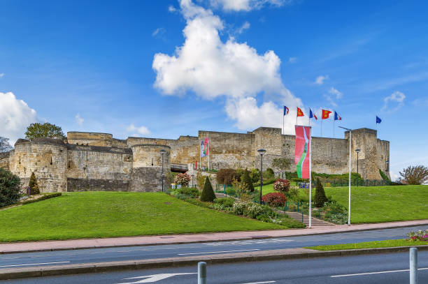 Chateau de Caen, France Chateau de Caen is a castle in the Norman city of Caen in the Calvados departement, Normandy, France caen photos stock pictures, royalty-free photos & images