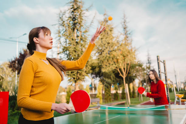 istock Women playing table tennis 1281144808