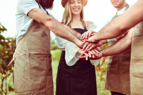 istock Friends Enjoying Working Together During Autumn Grape Harvesting 1281145219
