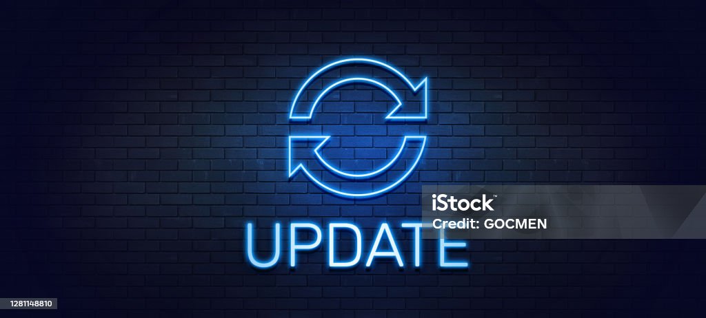 UPDATE Update - Communication Stock Photo