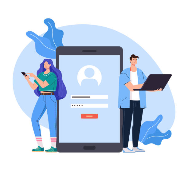 Register account submit access login password username internet online website concept vector flat graphic design flat illustration Register access login password internet online website concept vector flat graphic design flat person login stock illustrations