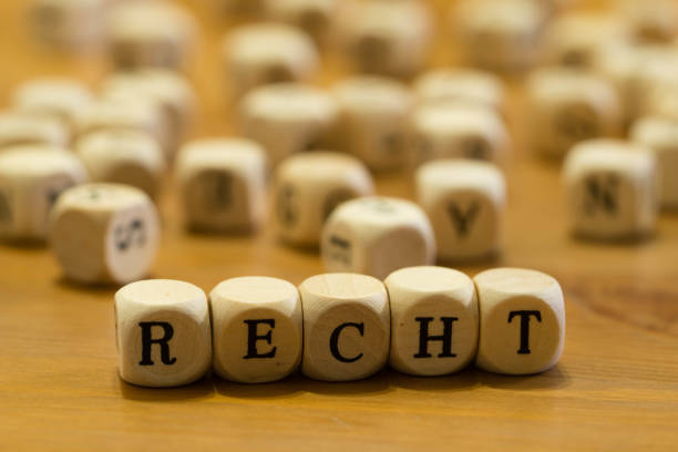 istock Wooden Letters Law german 