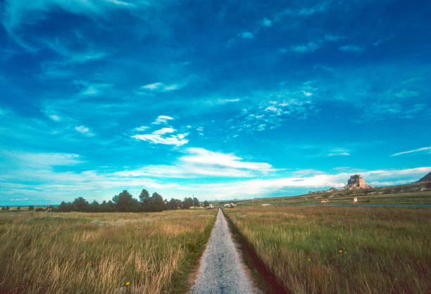 Scotts Bluff NM - Oregon Trail Footpath - 1993. Scanned from Kodachrome 64 slide.