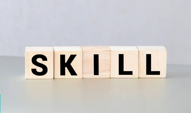 istock Skill word on wooden cubes. 1281169102