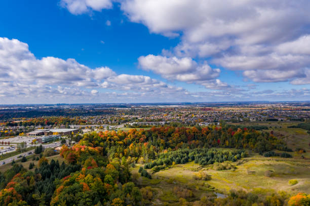 istock Rutherford Road and Boyd Conservation Park in fall, Woodbridge, Vaughan, Canada 1281170074