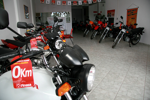 eunapolis, bahia / brazil - july, 2008: Honda motorcycle dealer in the city of Eunapolis, in southern Bahia.