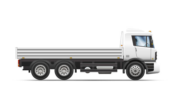 istock Vector illustration of a commercial delivery truck. 1281171191