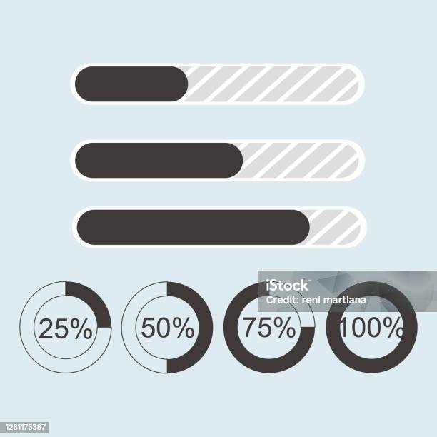 Graph Loading Image Set Of Loading Isolated On White Background Stock Illustration ...