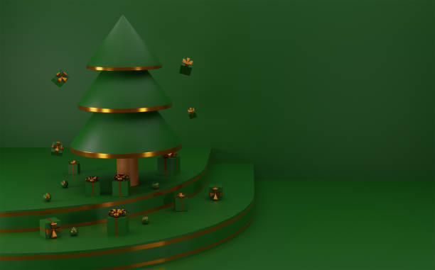 istock Christmas and tree christmas with gift box 1281176419