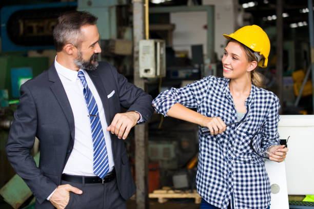 istock A successful engineer or technician at the factory. 1281176444
