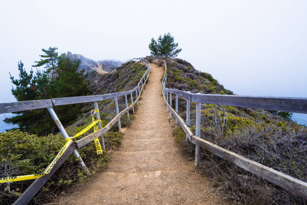 istock Iconic observation point at Muir Overlook in San Francisco with fog 1281180876