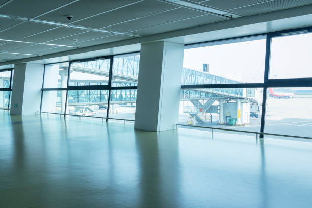 istock Empty corridors in the airport 1281181853