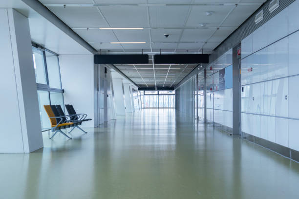istock Empty corridors in the airport 1281181854