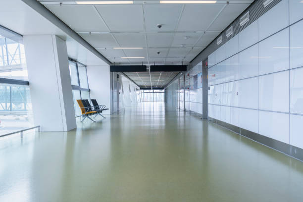 istock Empty corridors in the airport 1281181858