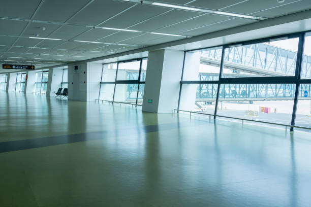 istock Empty corridors in the airport 1281181866