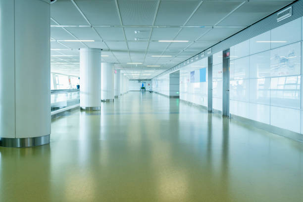 istock Empty corridors in the airport 1281181883