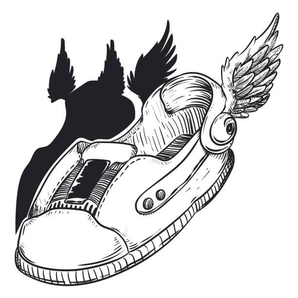 Cartoon Of Track Shoe With Wings Illustrations, Royalty-Free Vector Graphics & Clip Art - iStock Cartoon Of Track Shoe With Wings Illustrations, Royalty-Free Vector Graphics & Clip Art - iStock
